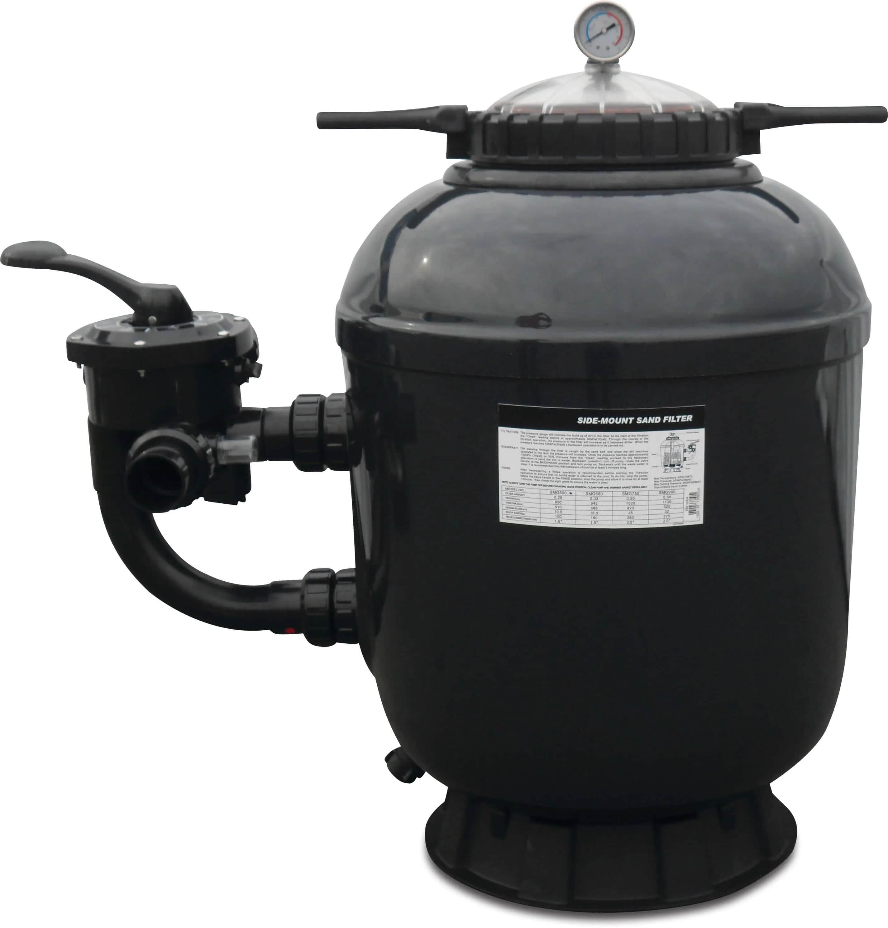 Pentair Filtr piaskowy poliester wzmocniony włóknem szklanym 2" GW 2,5bar niebieski typ Triton® F-30S8-NEO-CP - Zdjęcie 3