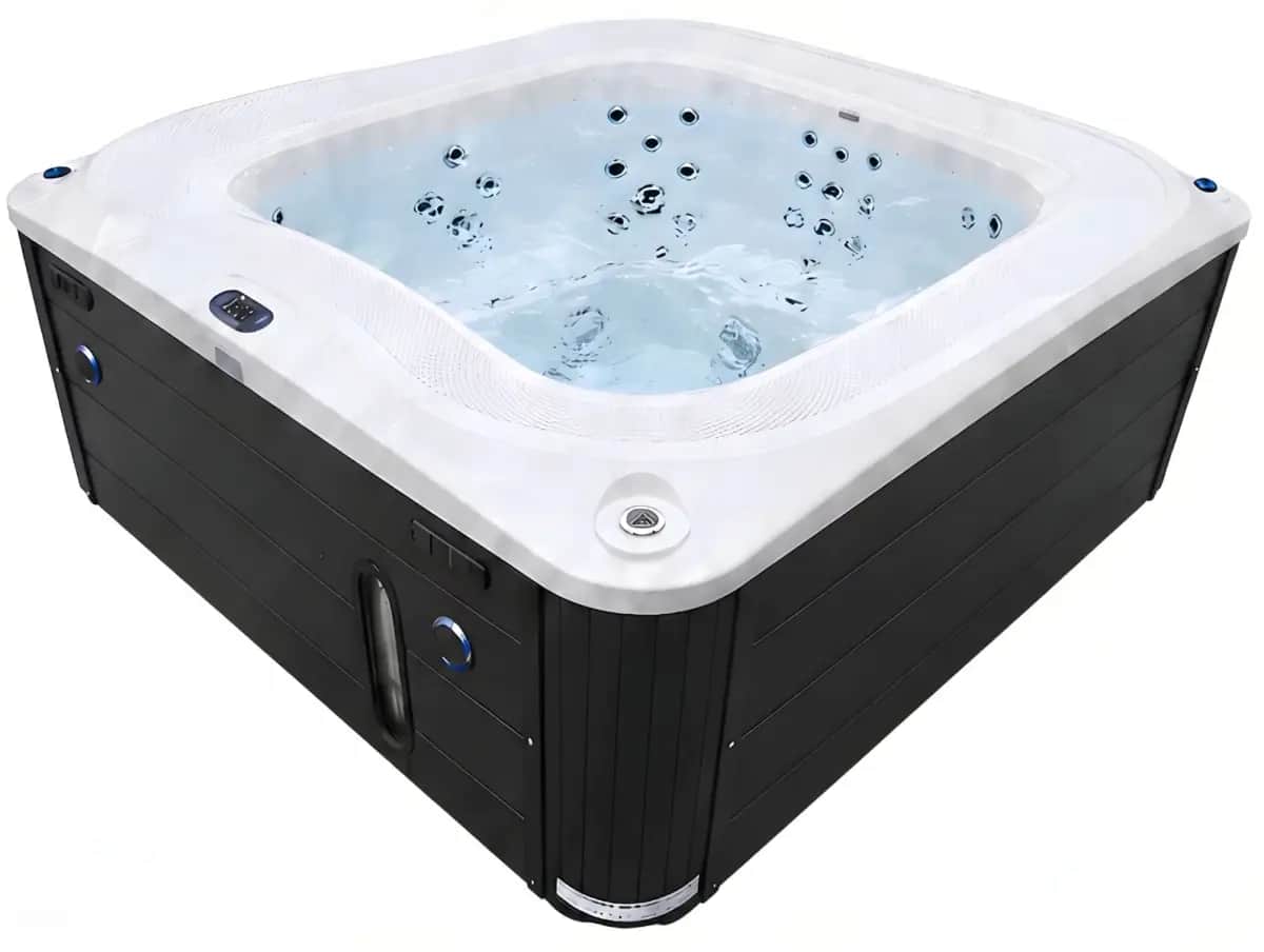 Przelewowy basen z hydromasażem Aquajoy Serenity (250х230х96 cm), marmur srebrnobiały - Zdjęcie 2