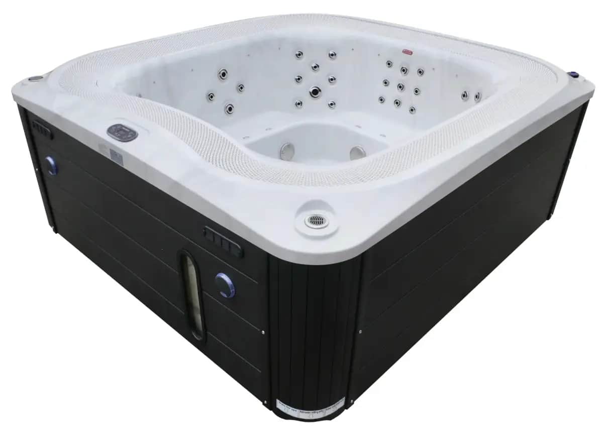 Przelewowy basen z hydromasażem Aquajoy Serenity (250х230х96 cm), marmur srebrnobiały - Zdjęcie 4