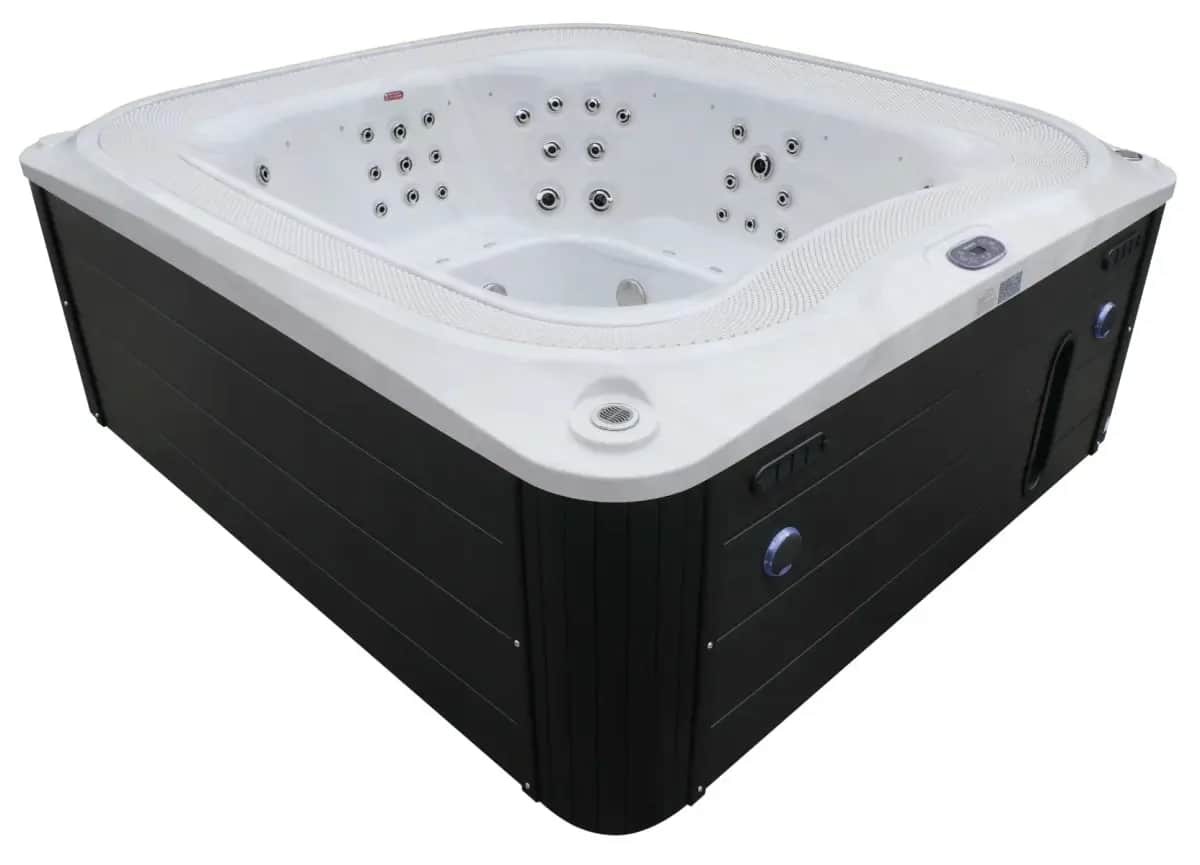 Przelewowy basen z hydromasażem Aquajoy Serenity (250х230х96 cm), marmur srebrnobiały - Zdjęcie 5