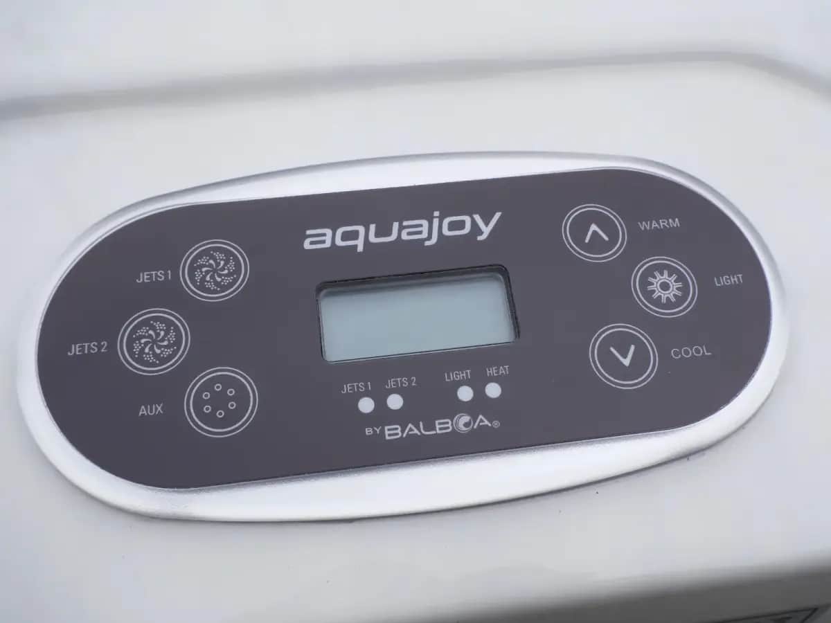 Przelewowy basen z hydromasażem Aquajoy Serenity (250х230х96 cm), marmur srebrnobiały - Zdjęcie 11