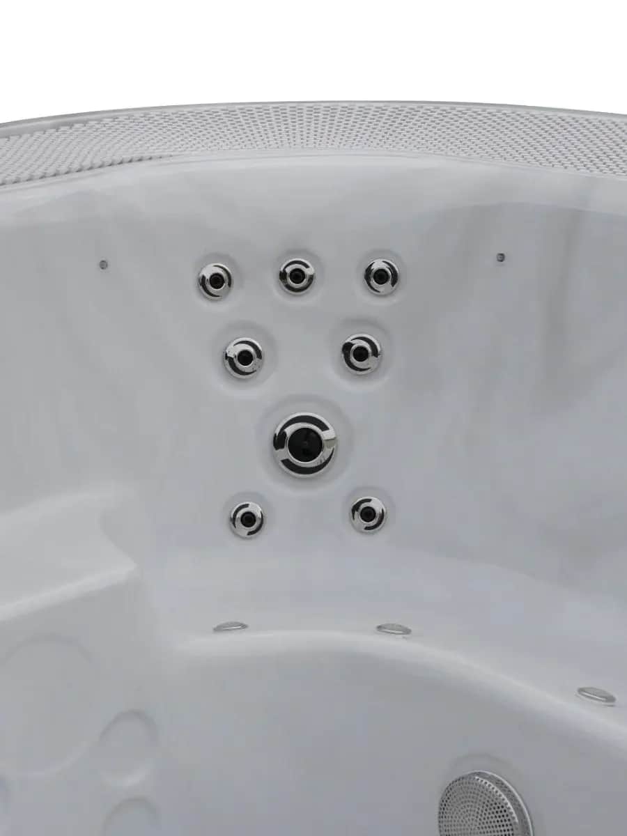 Przelewowy basen z hydromasażem Aquajoy Serenity (250х230х96 cm), marmur srebrnobiały - Zdjęcie 15