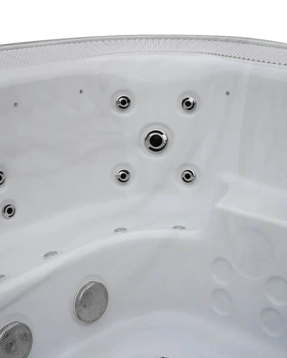 Przelewowy basen z hydromasażem Aquajoy Serenity (250х230х96 cm), marmur srebrnobiały - Zdjęcie 17