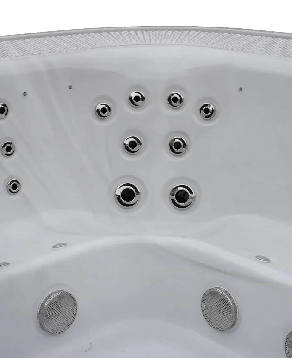 Przelewowy basen z hydromasażem Aquajoy Serenity (250х230х96 cm), marmur srebrnobiały - Zdjęcie 18