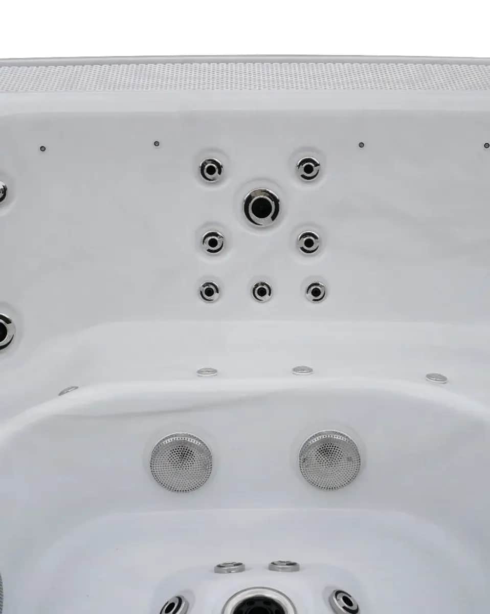 Przelewowy basen z hydromasażem Aquajoy Serenity (250х230х96 cm), marmur srebrnobiały - Zdjęcie 22