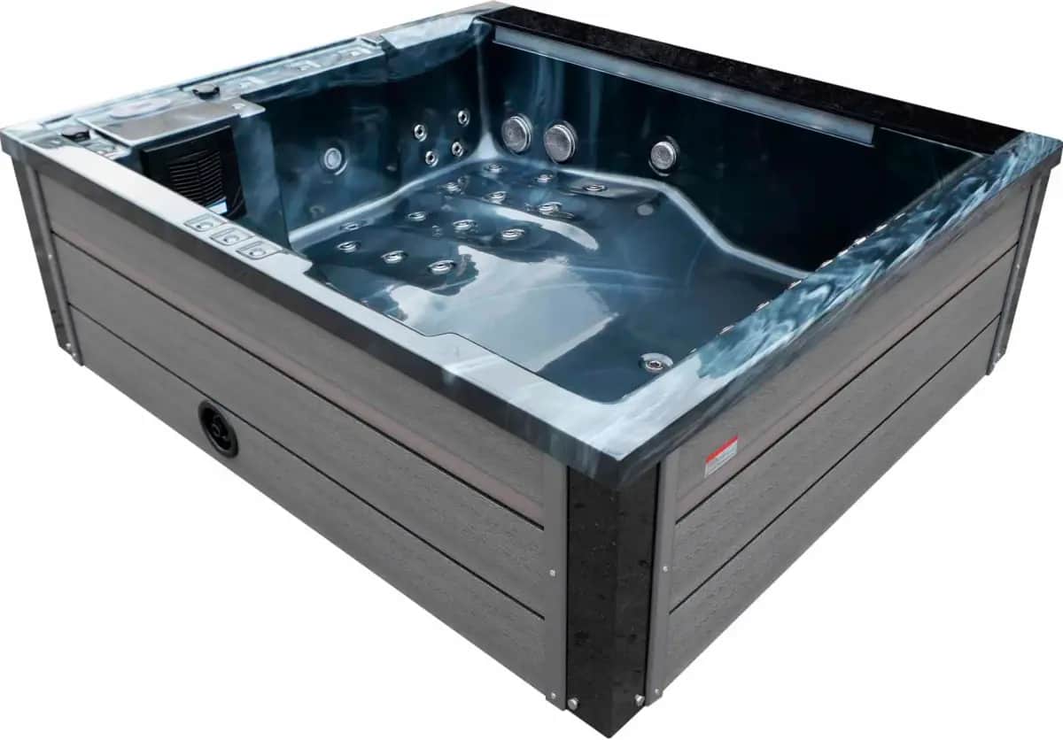 Wanna SPA z hydromasażem Aquajoy Venice (215х190х70 cm), ciemny opal, z głośnikami i podświetleniem LED - Zdjęcie 5