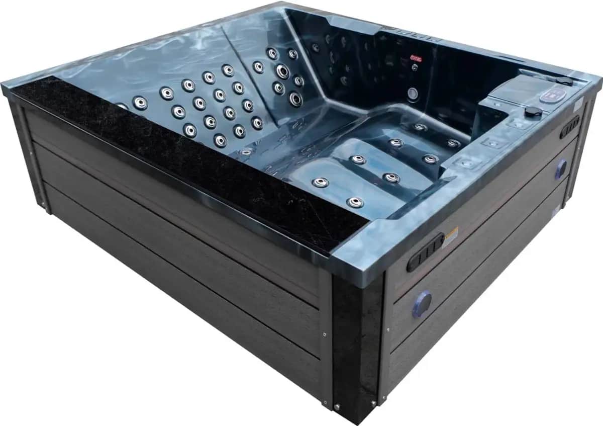 Wanna SPA z hydromasażem Aquajoy Venice (215х190х70 cm), ciemny opal, z głośnikami i podświetleniem LED - Zdjęcie 6